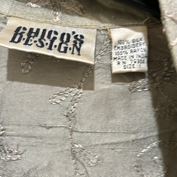 Sage color embroidery beeded shirt/jacket size 1 at Chicos - Picture 2 of 4